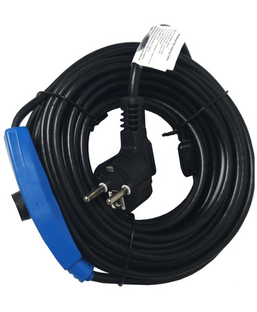 Kabel grzewczy przewód grzejny 8m z termostatem NIEBIESKI / HORIZONT